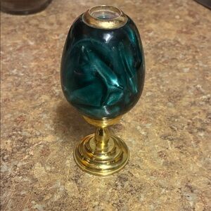 Elegant Green and Gold Decorative Piece